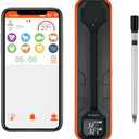 Wireless Meat Thermometer – Digital Cooking Thermometer with Wireless Probe – 500Ft Remote Range Food Thermometer – with iOS & Android Read App -Preprogrammed Temperatures for BBQ, Oven, Grill