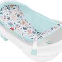 Fisher-Price Baby to Toddler Bath 4-in-1 Sling ‘n Seat Tub with Removable Infant Support and 2 Toys, Pacific Pebble