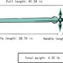 Fort Carbon Steel SAO Sword - Real Metal Handmade Cosplay Kirito Sword - Dark Repulsor/Black Elucidator/Blue Rose