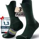 Womens Coolmax Bamboo Viscose Compression Running Crew Socks, Moisture-Wicking Anti-Blister Hiking&Gym Athletic (Small, Storm Teal)