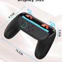 NBCP Grips for Nintendo Switch 2 Joy-Con, Wear-resistant Anti-Slip Texture Handle Kit for Switch 2 Joy Cons Controller, 2 Pack (Black)