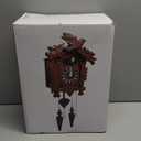Rylai Cuckoo Clock Vintage Large Wooden Wall Clock Handcrafted 13x9.5 Inch Brown