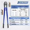 31.8 Inch Hand Swaging Tool, Wire Rope Crimping Tool for 5/32",1/4",5/16" Wires, Heavy Duty Swager Crimper w/Ergonomic Handle Design, for Copper Aluminum Oval Sleeves and Stop Sleeves