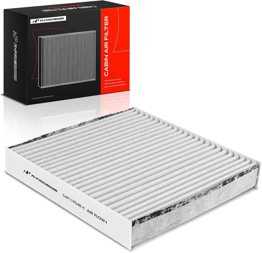 A-Premium Cabin Air Filter with Activated Carbon Compatible with Fiat 500 2012-2019, Replace# 68096453AA