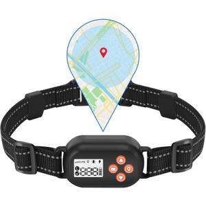 GPS Wireless Dog Fence, Pet Electric Containment System, IPX6 Waterproof/Rechargeable Collar, Beep/Vibration/Shock Correction Mode, for Dogs Over 16 Lbs