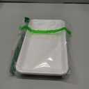 Lifewit Reusable Plastic Serving Tray, 15" x 10" White Platters for Party, Large Tray Dishes for Serving Food, Buffet, Snacks, Fruit, Rectangle, Thanksgiving Christmas Essentials,  2 sets