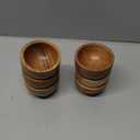 Set of 6 Acacia wood small bowls, 4 fl oz 3.2 * 2 inches | Hand carved small dipping bowls for sauce, salsa. Little bowls for ingredient prep, spices | Charcuterie boards accessories