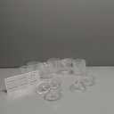 AOZITA 6 Pack Acrylic Qtip Holder Dispenser for Cotton, Swab, Ball, Round Pads, Floss Picks - Clear Plastic Apothecary Jar Set, Bathroom Canister Storage Organization, Vanity Makeup Organizer