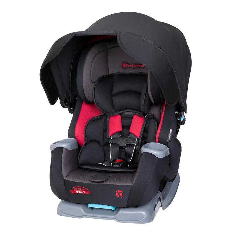 Baby Trend Cover Me 4-in-1 Convertible Car Seat, Scooter Built-in Canopy, 4-Stage Growth System, Plush Comfort Padding, Multi-Position Recline, Manufactured Date: 01/19/2026