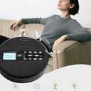 CD Player Portable with Speakers  Rechargeable Personal CD Player for Car and Home, Small Fabric Music Player with Backlit Display, AntiSkip, AUX/USB Port  Ideal for Audiobooks & Gifts