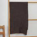 100% Flax Linen Bath Towel 33.5x53 Inches Natural Lightweight Hair Towel for Bathroom Beach Travel,Brown