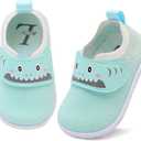 L-RUN Baby Barefoot Walking Shoes Cute Shark Breathable Lightweight