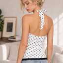 25 PCS Women Y2K Polka Dots Halter Top with Polka Dots Accessories
