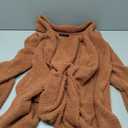 OUKODS Women's Long Sleeve Soft Chunky Knit Sweater Open Front Cardigans Fuzzy Outwear Coat with Pocket, Brown, Large