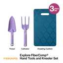 Fiskars 3-Piece Gardening Set, Explore Collection Hand Tools and Kneeler, FiberComp Trowel and Cultivator, Dual Layer Knee Pad for Digging, Weeding, and Soil Aeration, Lightweight Rustproof Design