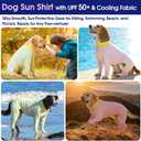 FUAMEY UPF 50+ Dog Sun Protection Full-Body Shirt for Large Dogs, Puppy Cooling Jumpsuit with Quick-Dry Stretchable Fabric, Outdoor Pet Dirt-Resistant Shedding Control Onesie for Summer, Pink, XL