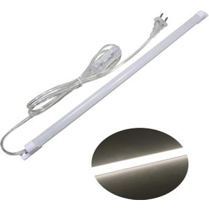 110V Under Cabinet Lights,17inch LED Under Counter Lighting with 6foot Plug Cable,Reading Desk Lamp for Kitchen/Shelf, Plastic (Naturally White 4000K)