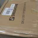 Snughome 2 Pack Short Dog Gate Indoor, 16" High Freestanding Small Dog Gates with Support Feet, Expand Up to 48 Wide Foldable Pet Gate for Doorway, 8 Panel Pet Door Pet Fence for Puppy, White