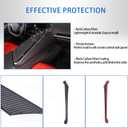 Real Carbon Fiber Central Control Side Trim Compatible with Chevrolet Corvette C8 2020-2025, Center Console Passenger Side Decorative Strip Cover (Black)