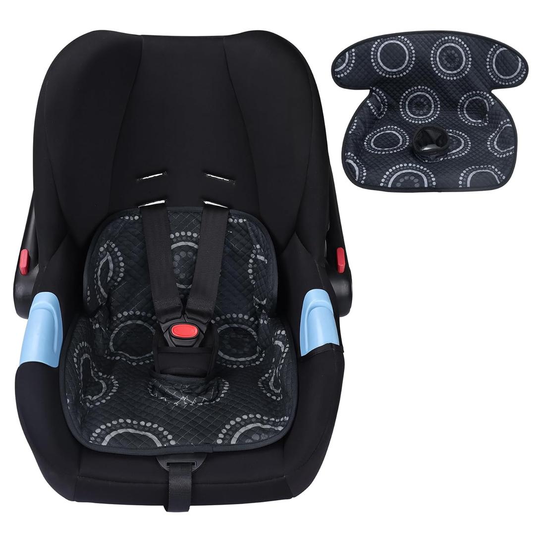 Piddle Pad, Car Seat Potty Training Protector, Baby Waterproof Car Seat Cover with Anti-Slip Backing, Machine Washable Liner for Toddler Carseat, Stroller (Black) (1 Pack)