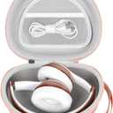 Extra Large Headphone Case Compatible with Picun B8/ P26/ for Beats Studio Pro/ Solo3/ Studio3/ for Elecder i39 and More Foldable Bluetooth Wireless Headset,  Rose Gold