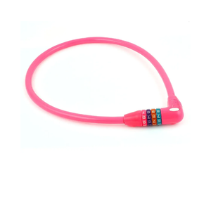 Motorcycle Bike Bike Locks Spiral Cable Combination Lock 85cm U-Locks Long Pink