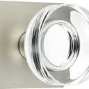 Coolnews Crystal Door Knobs Interior, Passage Hall Closet Door Knobs, Satin Nickel