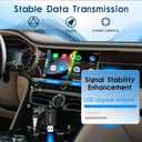 2026 Upgraded Wireless CarPlay Adapter for iPhone Mini Wired to Wireless Dongle, Fast 5.8GHz WiFi & Bluetooth Connection, Plug & Play, Universal for OEM Wired CarPlay Cars