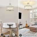 6-Light Farmhouse Chandelier, Distressed White Hanging Pendant Lighting, Convertible Semi Flush Mount Ceiling Light Fixture Rustic Metal Chandeliers for Dining Room Kitchen Foyer Entryway