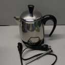 Farberware Electric Coffee Percolator, FCP240, Stainless Steel Basket, Automatic Keep Warm, No-Drip Spout, 4 Cup, Black/Silver