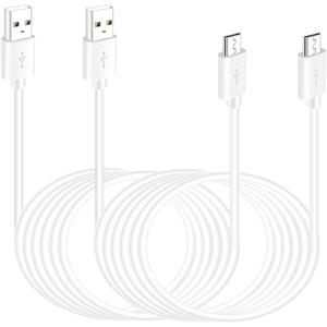 2 Pack 16.4FT Micro USB Cable Extension Power Cord for Wyze Cam YI Camera,Ring Indoor Cam (2nd Generation),PS4 Controller Charger Cord Long Old Android Charger USB A to Micro USB Charging Cable 15 FT