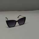 Fashion Culture Greer Oversized Square Cat Eye Sunglasses with Travel Case, Black