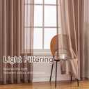 Pinch Pleated Sheer Curtains 80 Inches Long Light Filterring Sheer Semi Voile Drapes Pinch Pleated Curtains for Living Room Bedroom(Mocha Mousse, 42 W x 80 L, 2 Panels)