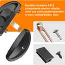 Replacement Screen Door Handle for CRL A255, A255 Sliding Screen Door Latch and Pull for Patio Doors/Balcony Screen Doors Black