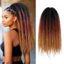 Marley Twist Braiding Hair 8 Packs Marley Twist Hair Twist Hair 24 Inch Afro Kinky Curly Twist Crochet Hair Twist Soft and Natural Hair (T30, 24 inch) (1B/30/27)