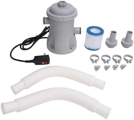 Cartridge Filter Pump,Swimming Pool Filter Pump 330gal, Filter Pump with Intergrated Pool System 330gal/h(US Plug 110V)