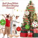 Wonderjune 15 Pieces Large Christmas Ball Yard Decors Include 5 Pcs 11.8 Inch Outdoor Christmas Hanging Ornament 10 Pcs 7.9 Inch Plastic Xmas Ball Ornaments for Lawn Tree Home Decors (Polka Dot)