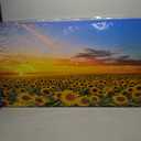 DBLAKI DB2975 Sunflower Wall Art Flower Wall Art Sunset Rustic Pictures Canvas Print Painting Framed and Stretched Ready to Hang for Living Room Bedroom Office (60L" x 30W")