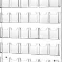 Acrylic Brochure Pamphlet Holder - Clear Display Stand with Multi Slot Rack, Wall Mount Pocket for Literature Menu Document Flyer Advertise Supplies (30 Pockets)