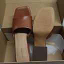 Amazon Essentials Women's Platform Mule Sandals, Tan Faux Leather, 5.5