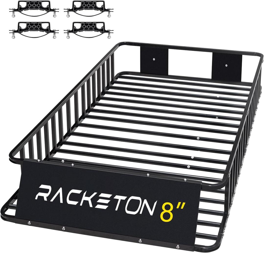 Racketon 74” x 39” x 8” Small SUV Roof Rack Cargo Basket