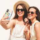 Compatible for iPhone 15 Pro Case Compatible with MagSafe [6ft Drop Tested] Rugged Shockproof Protective Phone Case for Women Men Collage Cute Bows Italy Summer Lemon Aesthetic Design Multicolor