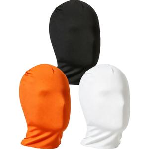 3 Pieces Full Face Mask, Stretchy Faceless Cloth Masks, Statue Inflatable Costume Accessory for Adult Men Women