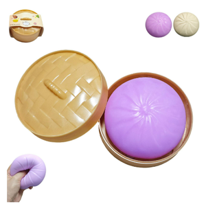 Squishy Dumplings Toy,Anxiety Relief Fidget Toy,Soft Squeeze for Adults (Purple)