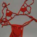 Sexy Lingerie Set for Women Naughty, 2 Piece Heart Cutout Bra Panty Sets Sexy Christmas Valentines Day Lingerie (Large, Red)