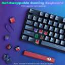 Redragon Mechanical Gaming Keyboard Wired, 11 Programmable Backlit Modes, Hot-Swappable Red Switch, Anti-Ghosting, Double-Shot PBT Keycaps, Light Up Keyboard for PC Mac