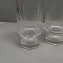 Ribbed Glassware Set of 12, Glass Cups 12 oz and 7 oz, Fluted Glassware, Stackable Glasses, Cups for Kitchen, Gift Box Set