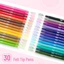 Mr. Pen- Felt Tip Pens, 30 Pack, Colorful Felt Tip Pens, Fast Dry, No Smear, Planner Markers