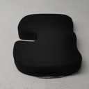 Seat Cushion for Office Chairs - Fits 18"x14" Seats, Tailbone, Coccyx Pain Relief - Butt, Pressure & Sciatica Relief - Gaming, Wheelchair, Car & Desk Pillow, Black (Standard)