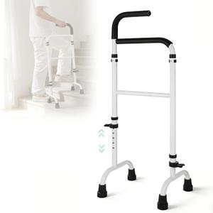 Stair Climbing Assist Cane, Adjustable Stair Stand Assist Bar, Aluminum Alloy Mobility Aid for Elderly, Pregnant Users, Adults, Heavy-Duty Mobility Support